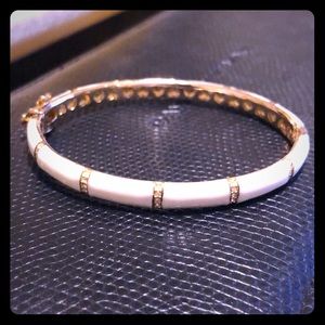 Lauren G Adam goldstone colored enamel bangle